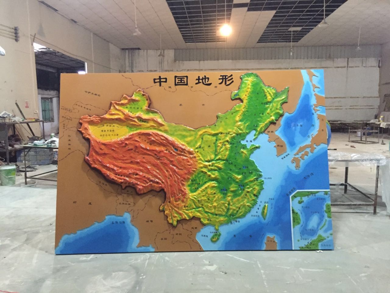立体中国地形 - 地理园模型 - 产品展示 - 广东顺德美